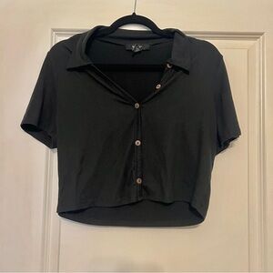 BLACK FOREVER 21+ CROP TOP - SIZE 0X